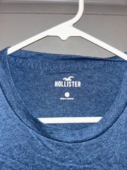 Hollister Men’s Solid Navy Blue Icon T-Shirt Size Medium M