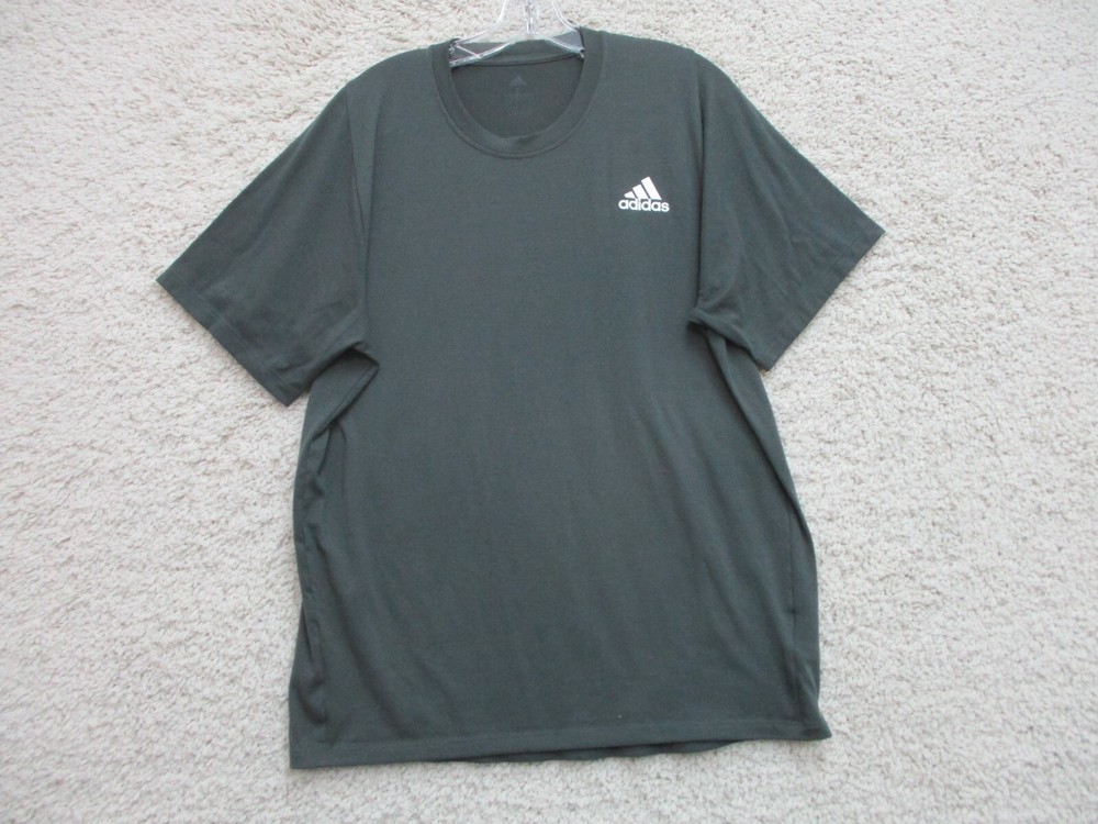 Adidas Shirt Large Adult Gray Athletic Stretch Logo Modern Fit Stretch Mens L