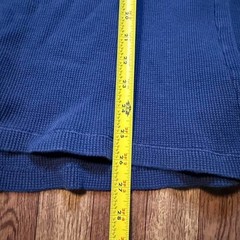 Polo Ralph Lauren RLX Blue Thermal Waffle Sleeve Shirt Fits Slim Large