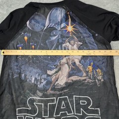 Star Wars Shirt Mens Large Black Hildebrandt Art Long Sleeve Sci-Fi Retro Poster