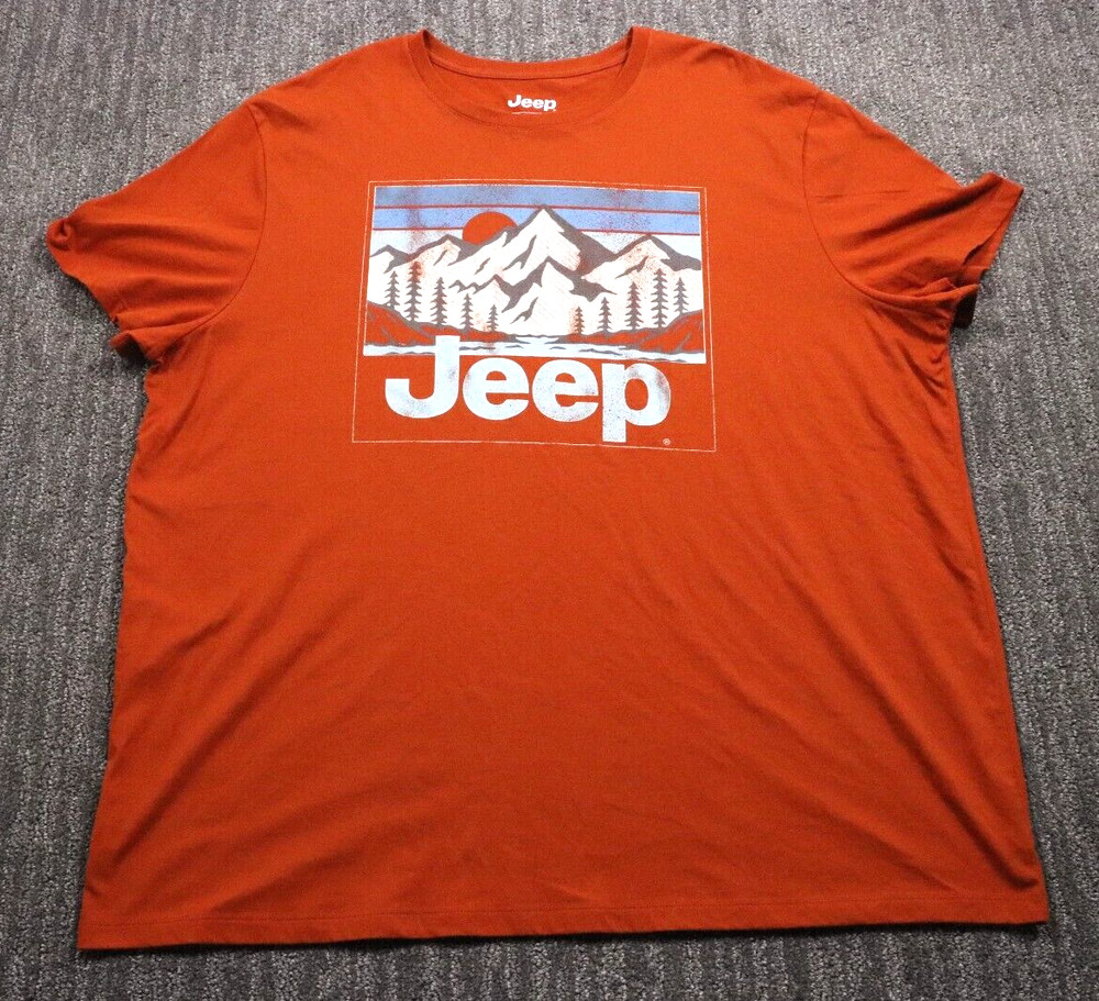 Jeep Distressed Look Retro Graphic Shirt Soft Knit Recycled Material Men 2XL