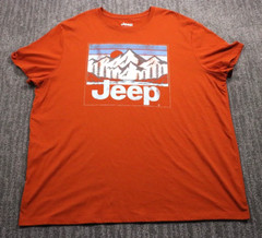Jeep Distressed Look Retro Graphic Shirt Soft Knit Recycled Material Men 2XL