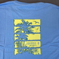 johnnie-O Palm Paradise Graphic S/S Shirt Malibu Blue M L XL 2XL Modal Surf USA