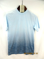 UNBRANDED SZ M NWOT Polyest/Cotton Men’s 3 Tone Marled Blue Crew Neck T- Shirt