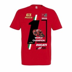 PECCO BAGNAIA DUCATI World Champion LOGO REPLICA Tshirt