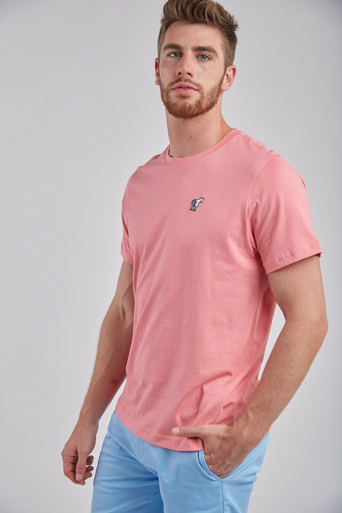Crew Neck T-shirts for Men in Pima Cotton. Soft and comfortable with Logo