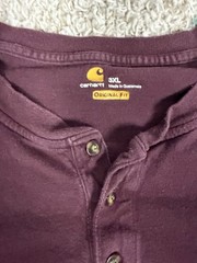 Burgundy Carhartt long sleeve shirtSize 3XL