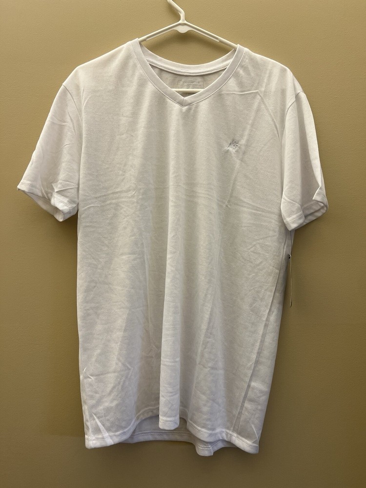 Aeropostale Men Short Sleeve White T Shirt Size Large L White (01)