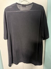 Vintage Gran Sasso Mens T-Shirt Large (50-52) Blue 100% Silk Italy Very Good