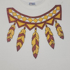 Hanes Beefy-T Graphic Tee Mens XL White Good Vintage 90s Southwestern Glitter