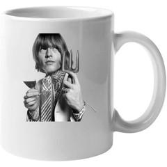 White T-shirt Brian Jones Retro Rolling Stone Vintage Devil Trident Cool 60s Mod