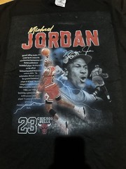 Shaka Wear Michael Jordan Chicago Bulls Basketball Black T-shirt Streetwear Med