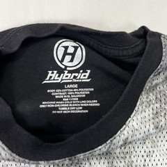 Hybrid Tees Shirt Mens Large Black Lion Athletic Breathable Stretch Crew