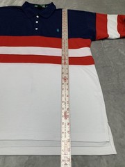 Vintage Red White Blue Shirt Mens Medium Polo Knights of Round Table Patriotic
