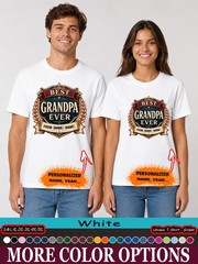 Personalized Best Grandpa Ever Shirt, Custom Name Fathers Day Tee