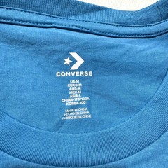 CONVERSE Men’s T-Shirt Standard Fit Blue Graphic Tee Short Sleeves MEDIUM NWT