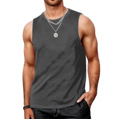 Men’s Tank Tops Sleeveless Quick Dry Polyester Solid Color Summer Beach Sports