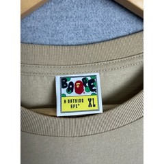 A Bathing Ape BAPE Baby Milo Tan Beige Graphic T-Shirt XL 002TEJ801002M