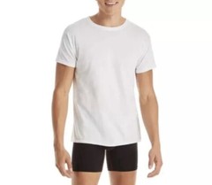 6 Men’s Hanes Tagless Cotton Crew Neck Tee-Shirts XXL 50-52 New