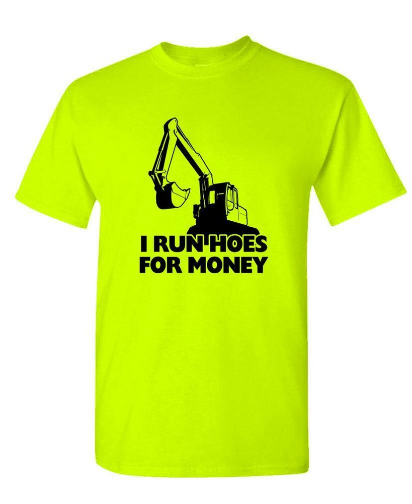 I Run Hoes For Money – farmer humor joke prank – Unisex Cotton T-Shirt Tee Shirt
