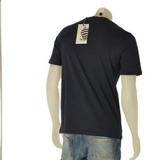 MENS NAVY YACHTING SHORT SLEEVE LOGO CREW NECK COTTON T-SHIRT ART. 251Y04001