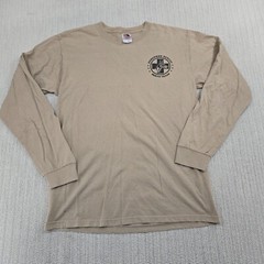 Doberman Rescue of North Texas Shirt Mens Medium Beige Long Sleeve Animal Rescue