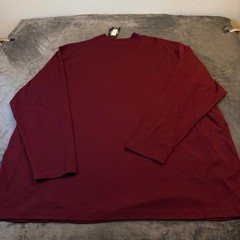 Murano Liquid Luxury Mock Neck Shirt Mens 4XB Burgundy Long Sleeve Cotton NWT