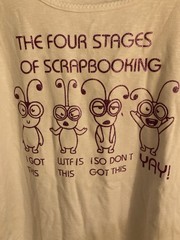 NWT Four Stages Of Scrapbooking White T-shirt Size XL 16-18
