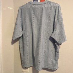 Dry Social Club Shirt Drop Sleeves Boxy Fit Bleu Shirt