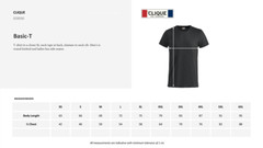 CLIQUE T-Shirt BASIC-T Maglia Maglietta Mezza Manica Corta 100% Cotone da Uomo