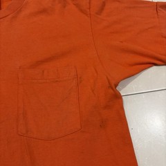 Vintage Blank T Shirt Pocket Men’s M Made In USA Cotton Distressed Burnout Thin