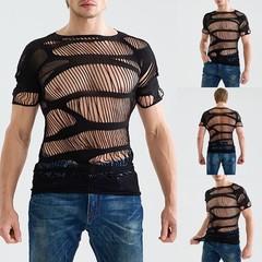 Men Mesh Tops Hollow Out Underwear Brand New Condition Comfortable Fit