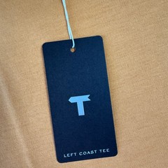 Left Coast Tee T-Shirt Mens Medium Orange 100% Peruvian Cotton Luxury Basic