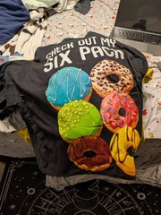 Check Out My Six Pack Donut Novelty Men’s T-Shirt Funny Workout Donuts Gym Tee