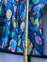 Ken Done Vintage Novelty Print Button Up Fish Pop Art Oceancore Deep Sea – S
