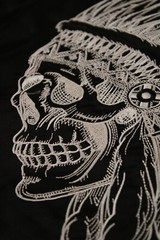 Men’s EPTM. NWT Black Satin Button Front Top Graphic Streetwear M Logo Skull