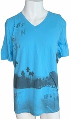 Buffalo David Bitton Men’s Short Sleeve Logo Cotton Tshirt Size X-Large Blue NWT