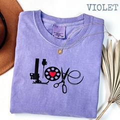 Quilting Sewing Heart Love Shirt, Quilter Sewing Lover T-Shirt Tee