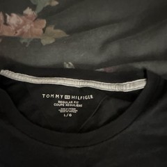 Tommy Hilfiger Men’s Black Logo Graphic Print Crew Neck T-Shirt Short Sleeve L