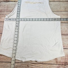 ALPHALETE Men’s Tank Top White L Performance Fit Cotton Spandex Activewear