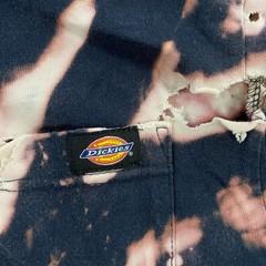 Dickies T-Shirt Mens Large Tie-Dye Distressed Destroyed Ripper Grunge Art