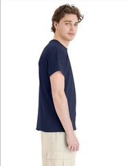 Hanes 5170 5XL EcoSmart Crewneck Short Sleeve Tee Pit to Pit 31″ Heather Navy