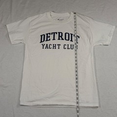 Champion Detroit Yacht Club Graphic T-Shirt White Cotton Mens M T425 WH Nautical
