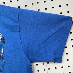 Vintage 90s Indian Dream Catcher Shirt Blue Men Medium Beaded 19×27