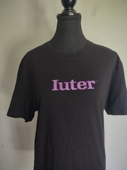 NA Iuter “No Future” Black Cotton T-Shirt with a Purple Graphic Tee Size S