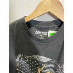 Academy Sports Mens Graphic T-Shirt Gray Bronco American Flag Western Tee Medium