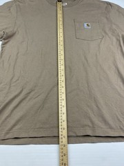 Carhartt Shirt Mens Medium Light Blue/Beige Pocket Workwear Original Fit Cotton