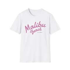 Malibu Beach Unisex T-Shirt, Casual Summer Tee, Beachwear, Gift for