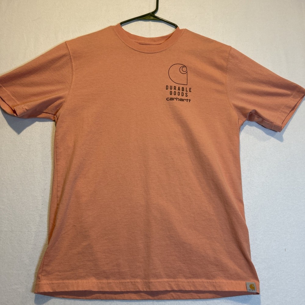 Carhartt Durable Goods Tshirt Short Sleeve Mens Medium Loose Fit Peach