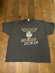 Wonder Woman Shirt Adult XL Gray Graphic Tee Short Sleeve Retro Marvel Hero